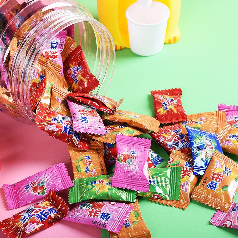 广仔深水炸糖弹发泡锭汽水糖8090后怀旧零食泡水糖片深水炸弹糖果