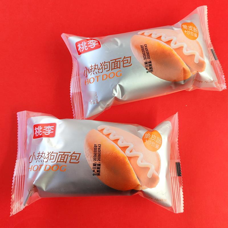 桃李小热狗面包短保4天95克脆皮肠沙拉酱夹心早餐代餐零食下午茶