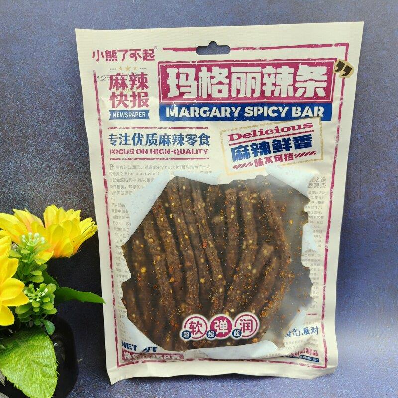 小熊瞭不起辣条菲力辣棒玛格丽辣条火焰辣片惠灵顿辣味排162g袋装