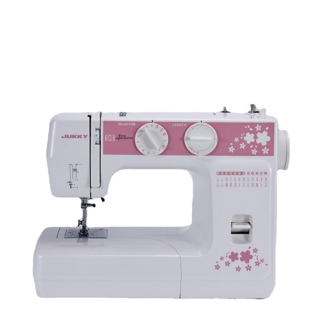 JUKKY多功能家用缝纫机单针电动绣花机迷你便携24花型锁眼锁边