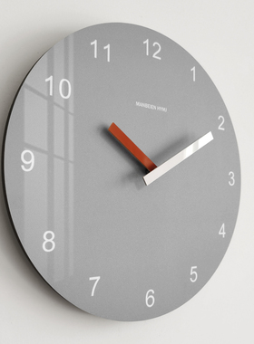 灰色北欧艺术钟表挂钟客厅时尚创意个性时钟N挂R表简约家用静音挂