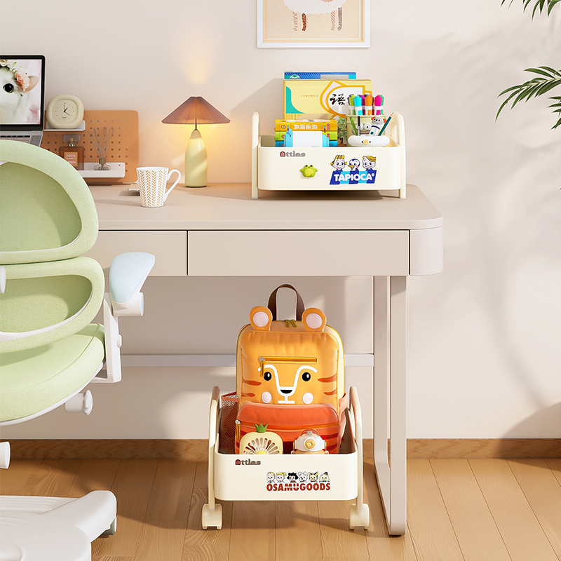 书包置物架放置神器装书小推车学生书架教L室课桌可移动桌下收纳
