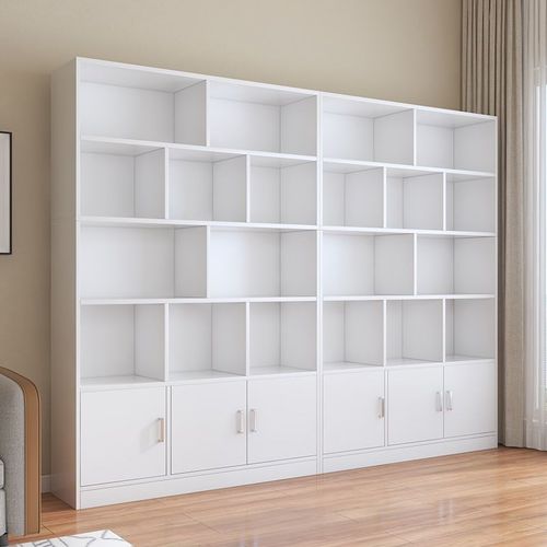 书柜落地简易置h物架家用展示柜书架客厅靠墙收纳柜学生卧室储物