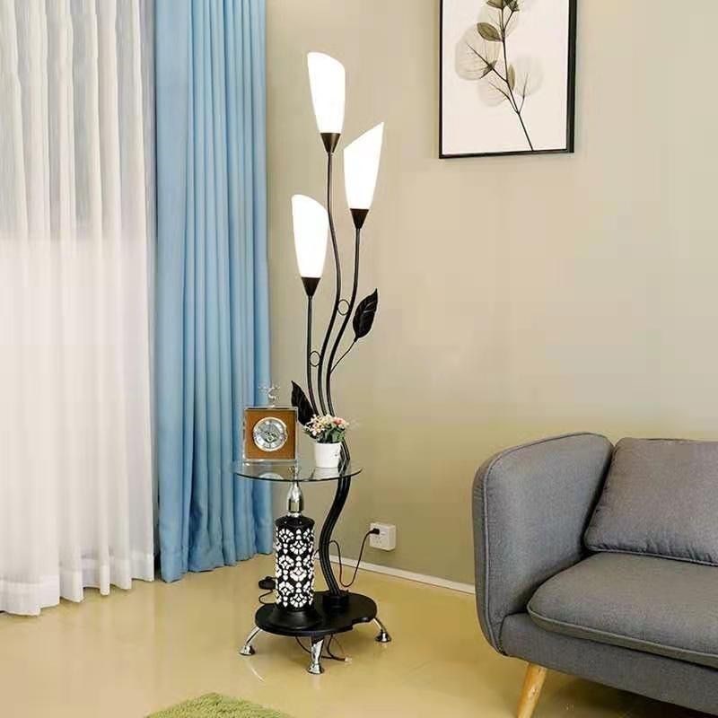 茶几网红落地灯简约现代北欧沙发装饰灯创意卧室床U头立式台灯客