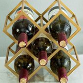 高档子菱形现代酒架红酒架收纳酒架摆件简约客厅高档轻奢酒柜金属