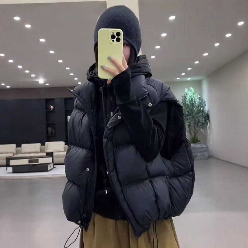 白鸭绒羽绒马甲女秋冬季2025新款高级感小个子外穿背心羽绒服外套