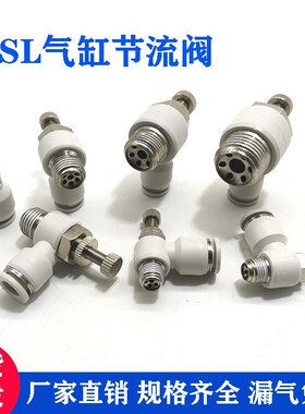气动气管接头dASL/PSL4-M5/6-01/8-02/10-03/12-04B-M3接气调速阀