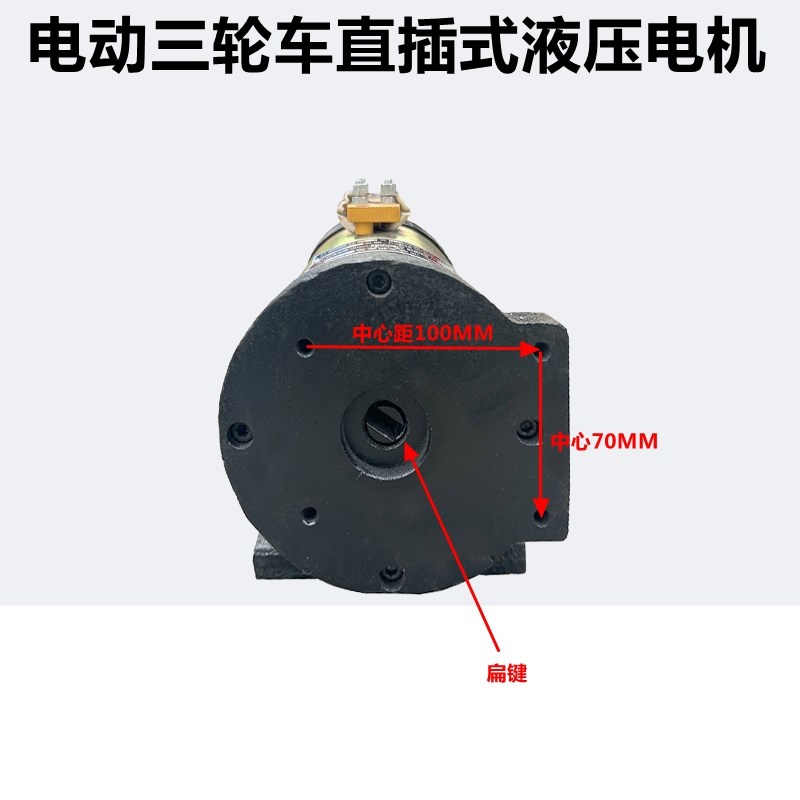 电动三轮车48V60V72V有刷电机改装自卸翻斗油泵直插式液压泵电机