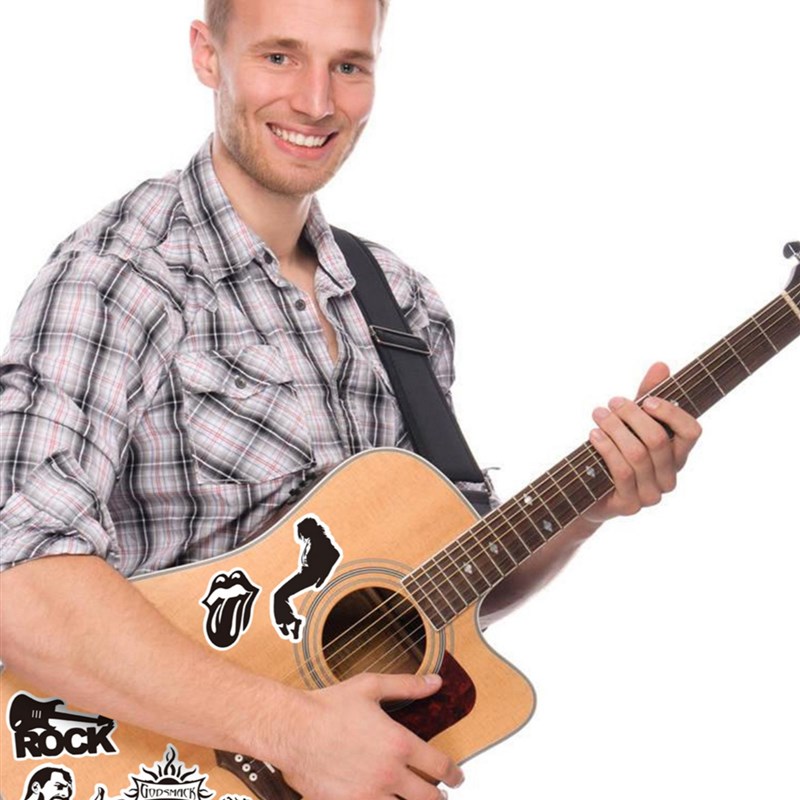 50张摇滚ROCK朋克乐队个性潮牌LOGO贴纸装饰笔记本头盔水杯电动车