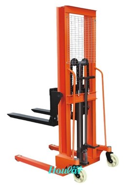 牛力1吨2吨手动叉车CTY-A1.0升高车装卸车液压叉车手摇堆高车