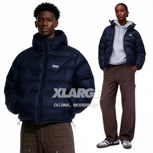 XLARGE男款防撕裂加厚保暖羽绒服2025新款冬季连帽休闲短款外套