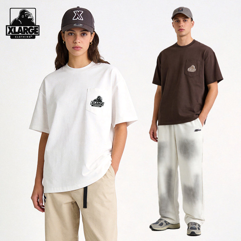 XLARGE7A抗菌刺绣口袋T恤图片