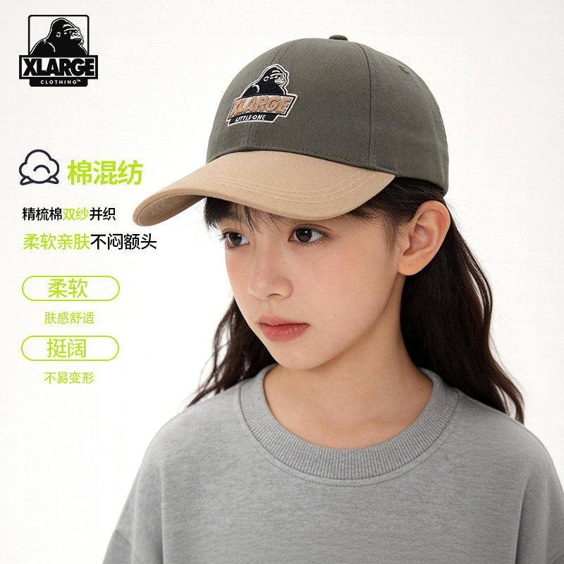 XLARGE儿童刺绣鸭舌防晒棒球帽图片