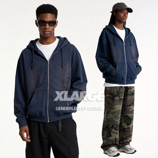 XLARGE中性风宽松百搭连帽卫衣2026年新款春秋款纯棉潮流开衫外套