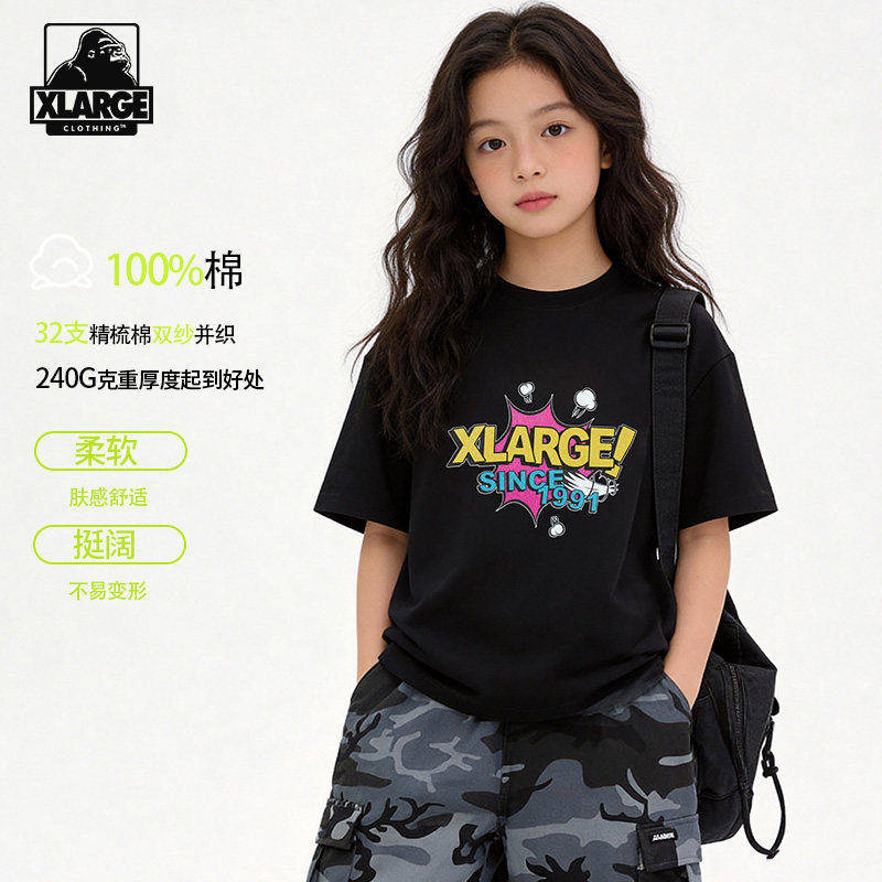 XLARGE儿童夏季纯棉圆领运动短袖图片