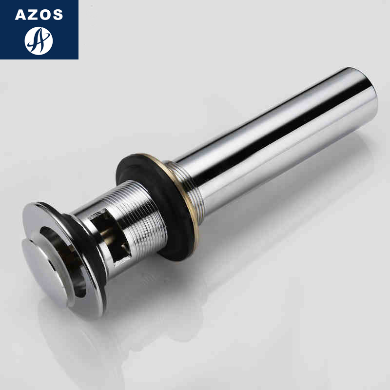 德国 AZOS 全铜下水器弹跳 台盆排水落J水器 带分水孔落水器溢水
