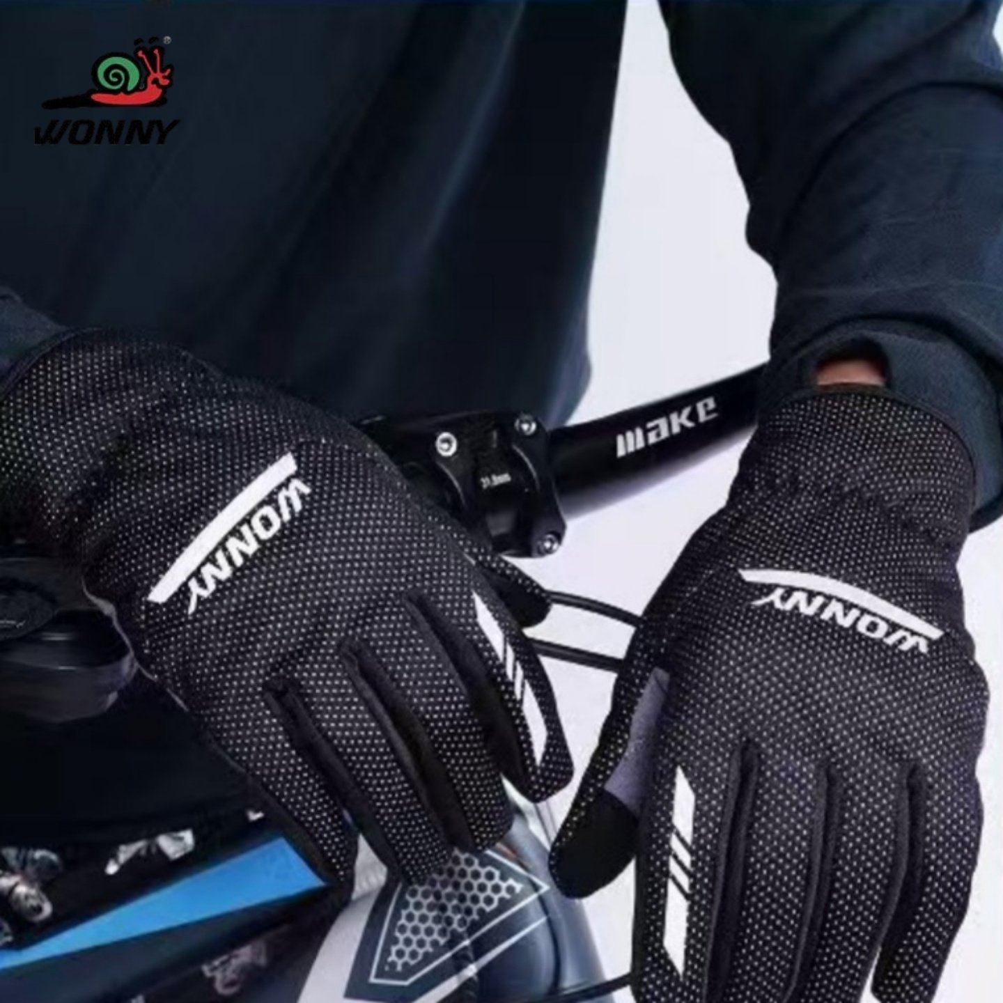 Wonny蜗牛户外运动加厚防泼水手套 冬季加绒防滑防风保暖零度使用