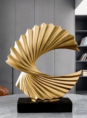 创意转运招财老板办公室装饰品摆A件轻奢高档领导桌面书柜大气家