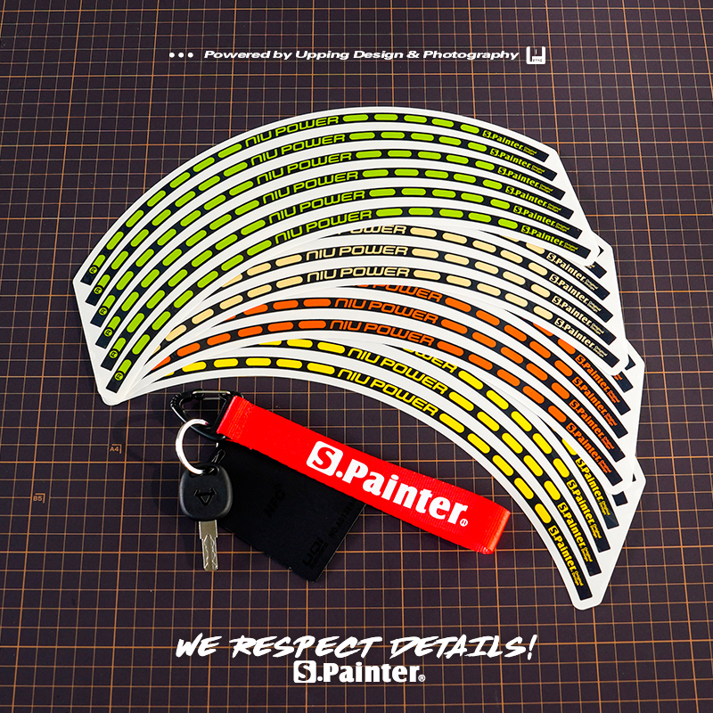 SP车贴原创小牛U2轮毂12寸装饰贴纸个性UQI2电动车轮防水反光贴