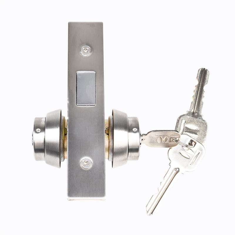 329有框门地锁铝合金门锁平头锁不锈钢门地锁双面锁肯德基门锁芯