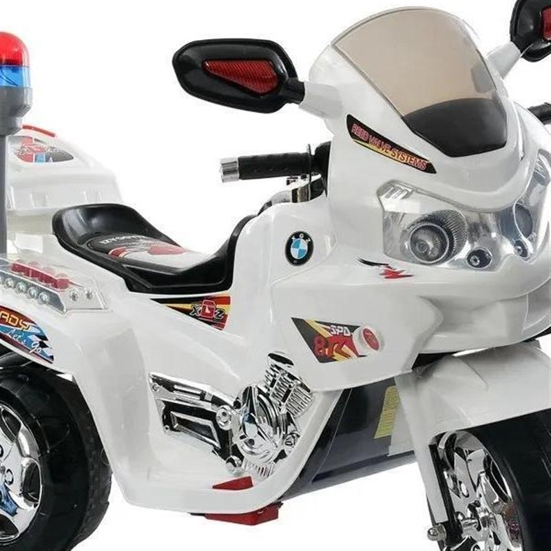 新款儿童电动摩托车三轮车大号警车男女童车宝宝可坐玩具车