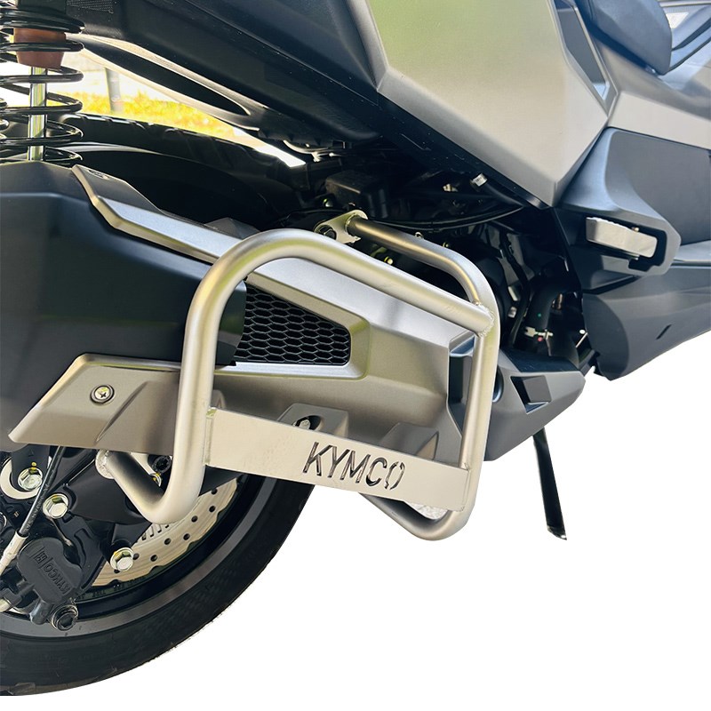 适用光阳x350adv摩托车不锈钢改装件保险杠护杠排气管杠前置横杆