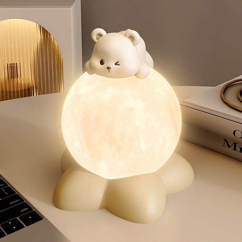小熊夜灯卧室床头夜灯可爱台灯桌面摆件办公室装饰品女生生日礼物