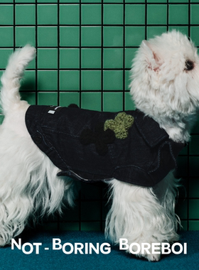 NB B丨人宠亲子装 重磅布料水洗做旧 牛仔夹克中小型犬西高地灵缇