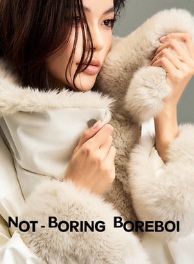 NB B丨紫狐醋酸皮草拼接秋冬保暖老钱95白鹅绒羽绒服石墨烯自发热