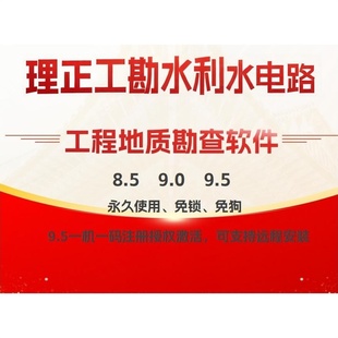 理正软件地质勘察软件8.5 9.0 9.5一机一码授权永久免狗购买即用