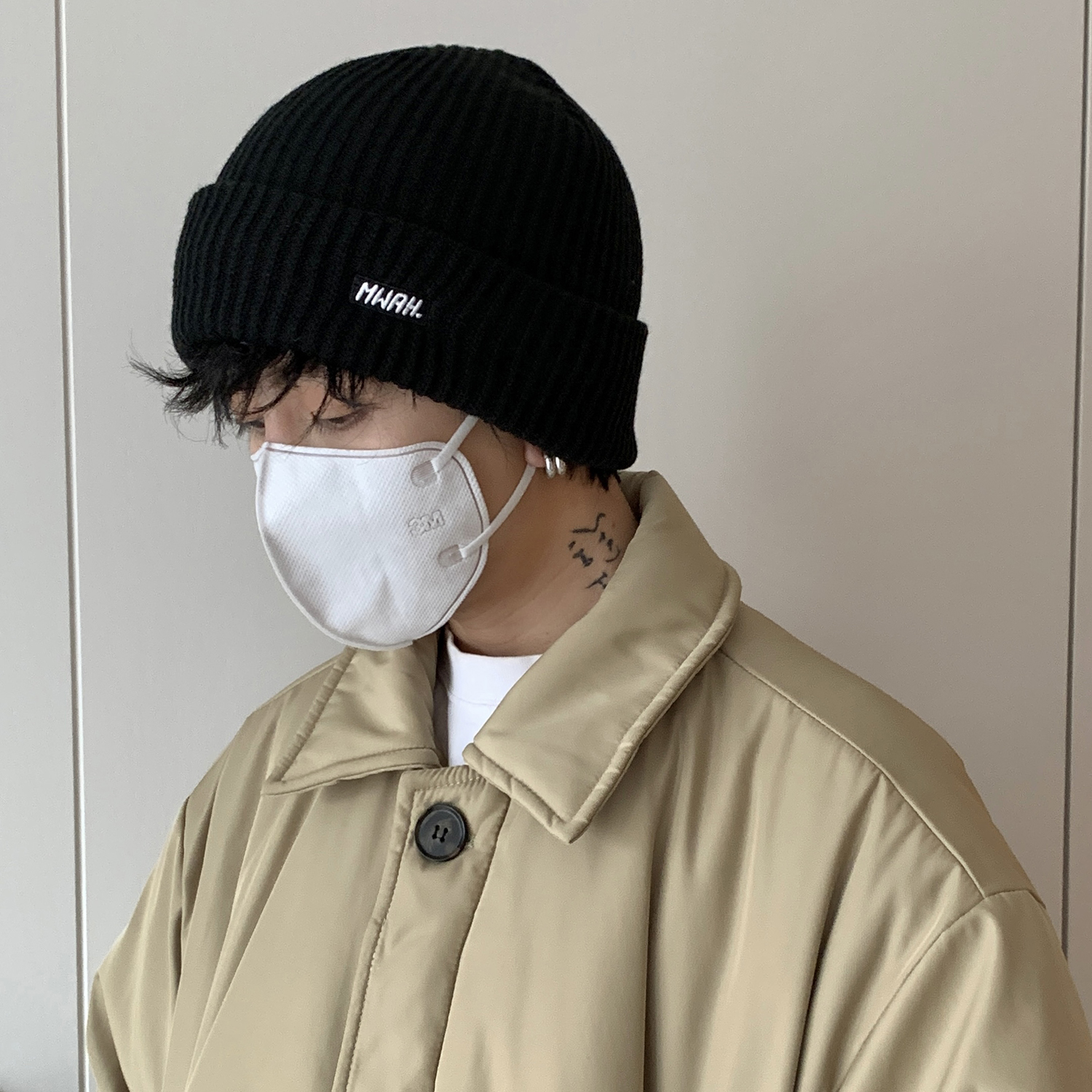 FINE STATkE帽子男款冬季2023新款大头围针织帽男士百搭保暖毛线