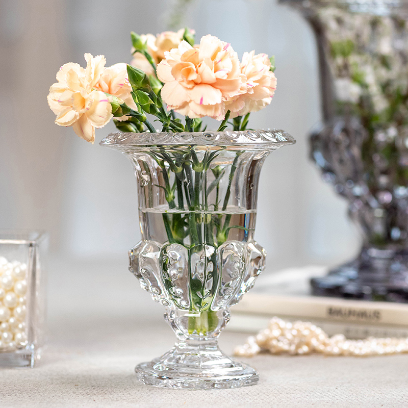 加厚罗马创意轻奢花瓶玻璃透明水B养鲜花玫瑰百合客厅餐桌插花摆