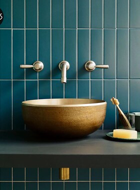 北欧手工质感墨绿瓷l砖六角马赛克厨房卫生间阳台面包砖墙砖30030