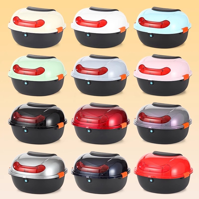 适用五星钻豹电动车后备箱电瓶车摩托车新国标通用后尾箱子大容量