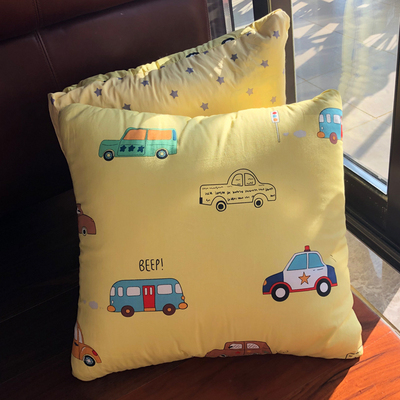 全棉抱枕被子两用纯棉靠垫加大汽车办公午休被加厚可爱儿童小被子