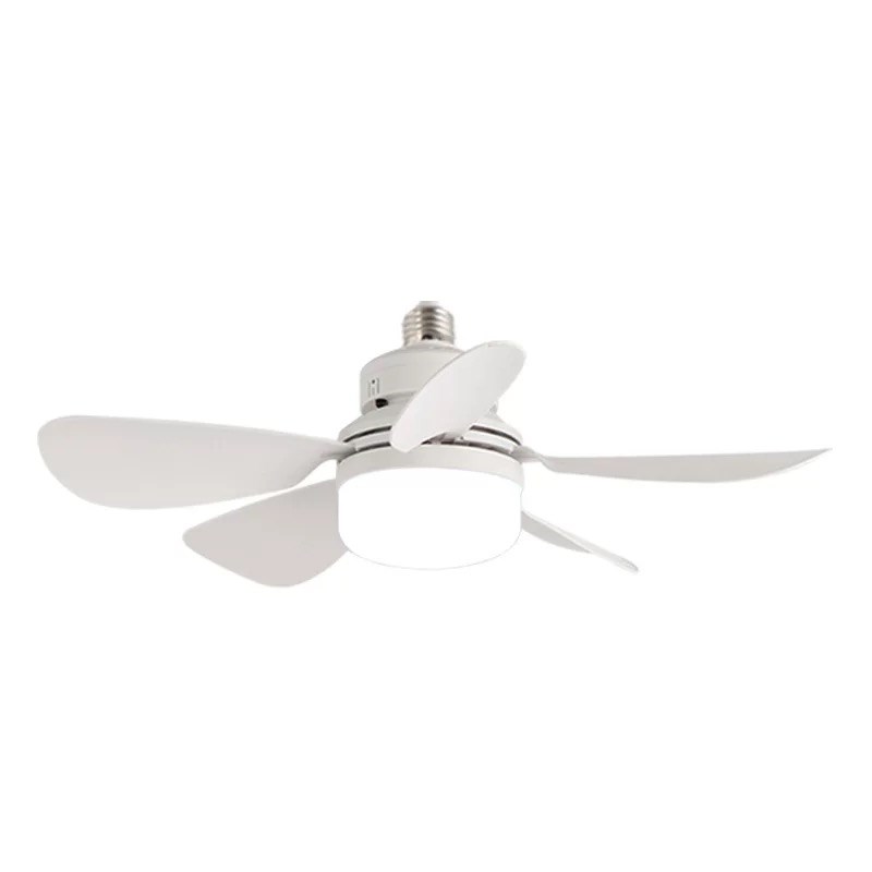 E27螺旋五叶风扇吊灯餐厅叶片去除超级风无声节能风扇灯Led风扇灯