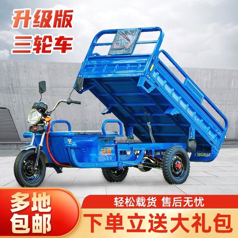 电动三轮车拉货载重王电瓶车农用车摆摊车家用三轮车快递车新国标