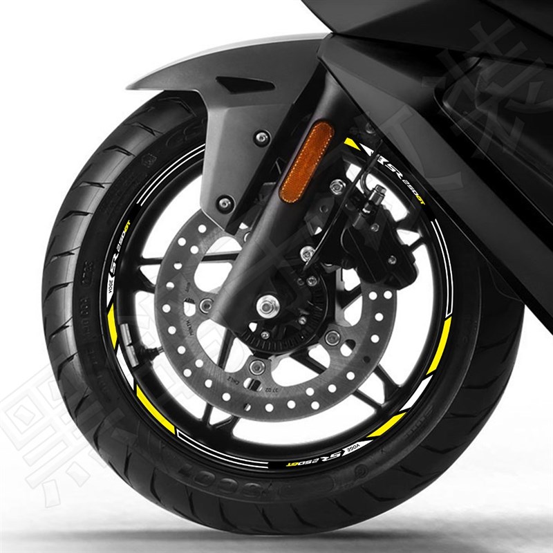 适用于无极SR250GT踏板摩托车反光轮毂贴纸改装车轮贴花防水配件