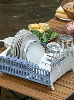 外贸 可折叠厨房沥水碗架dishrack 餐具收纳盒挂壁碗架 餐具架