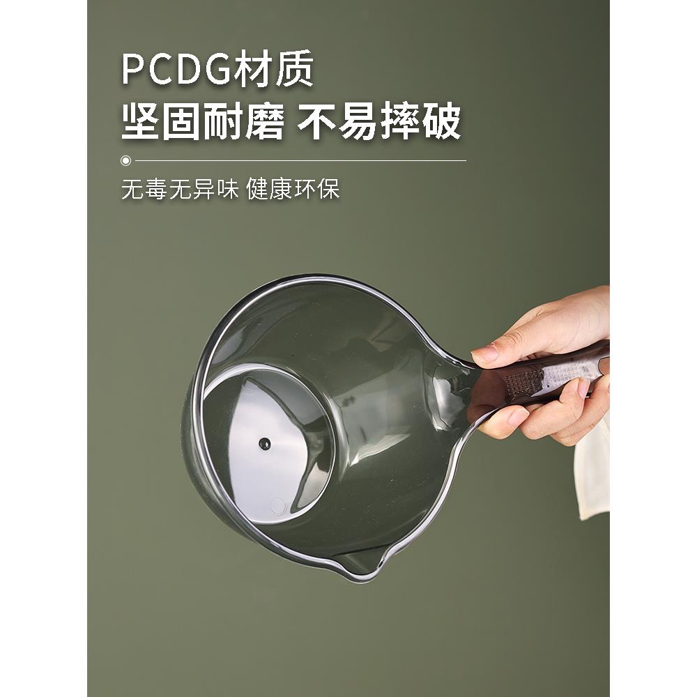 家用厨房摔不破水勺加深加厚长柄塑料大号创意透明舀水瓢洗头勺子