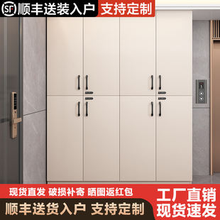 鞋柜入户门口家用2025新款爆款楼道带锁室外电梯口储物柜鞋柜一体
