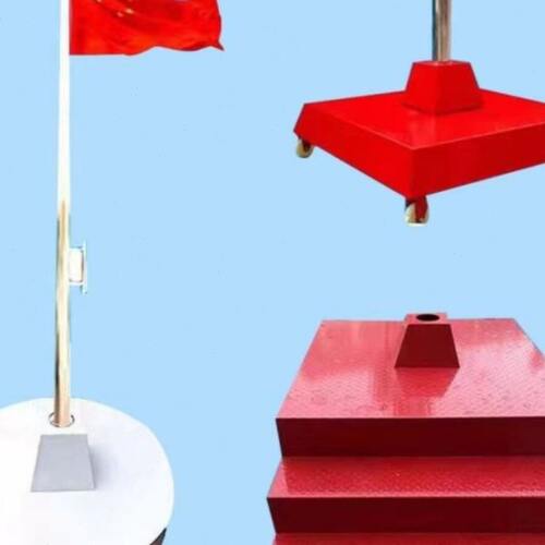 双层移动旗台幼儿园旗杆活动升降杆旗台底座学校-08不锈钢6米8