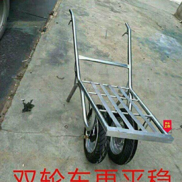 农用工具双轮上山下地推柴种菜推肥料农家大棚运输车