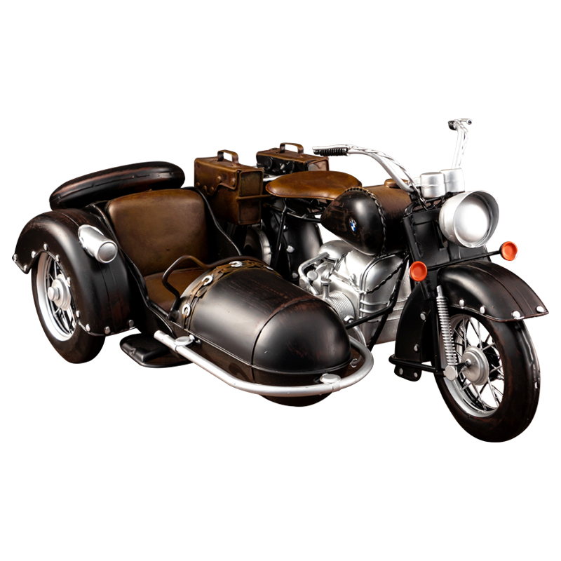 复古怀旧摆件挎斗三轮摩托车模型文艺家居客厅玄关摆设橱窗装饰