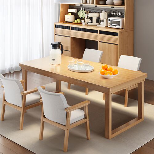 原木餐桌2025新款实木书桌客厅长条桌电脑桌工作台长方形桌子家用