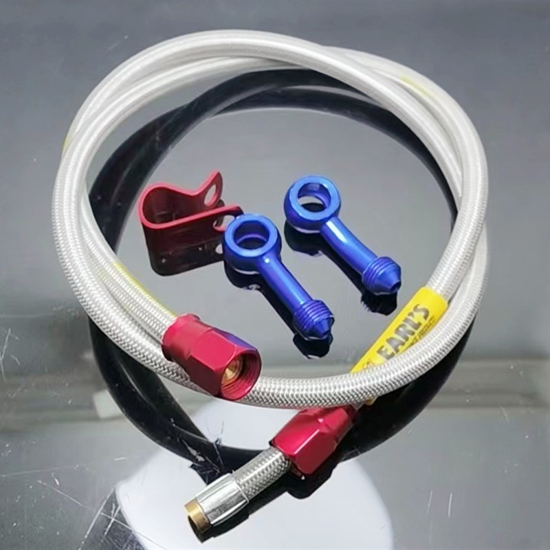 改装碟刹制动DIO ZX JOG50/90金属刹车油管85CM电动车 小牛9号009