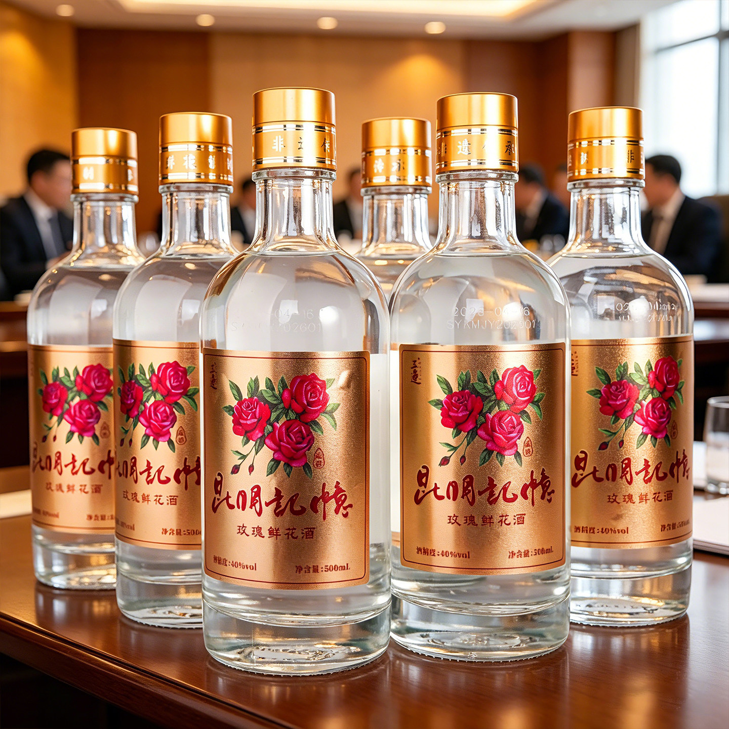 【买5送1】40度昆明记忆玫瑰花酿酒500ml *5瓶非遗云南白酒非礼盒