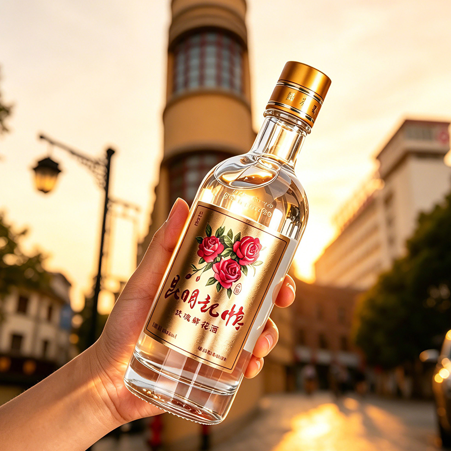 昆明记忆玫瑰老卤酒500ml 非遗云南特产玫瑰花酿白酒40度鲜花露酒