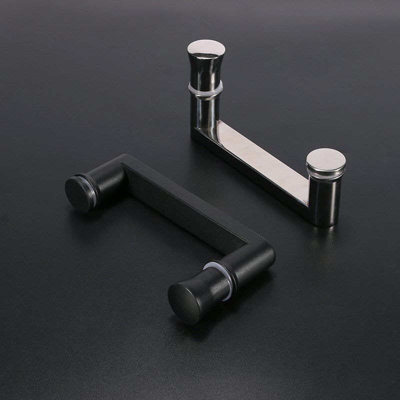 淋浴房拉手圆弧浴室门把手不锈钢304卫生间玻璃门移门把手孔距145