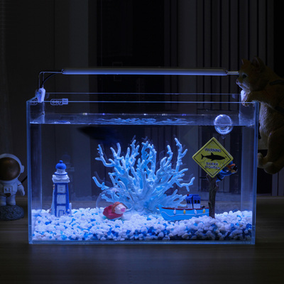 鱼缸装饰品造景小摆件创意灯塔渔船警示牌珊瑚海底世界水族箱套餐